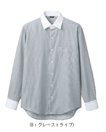 メンズシャツ(ストライプ・長袖)
