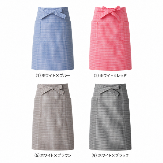 チェックミディアムエプロン